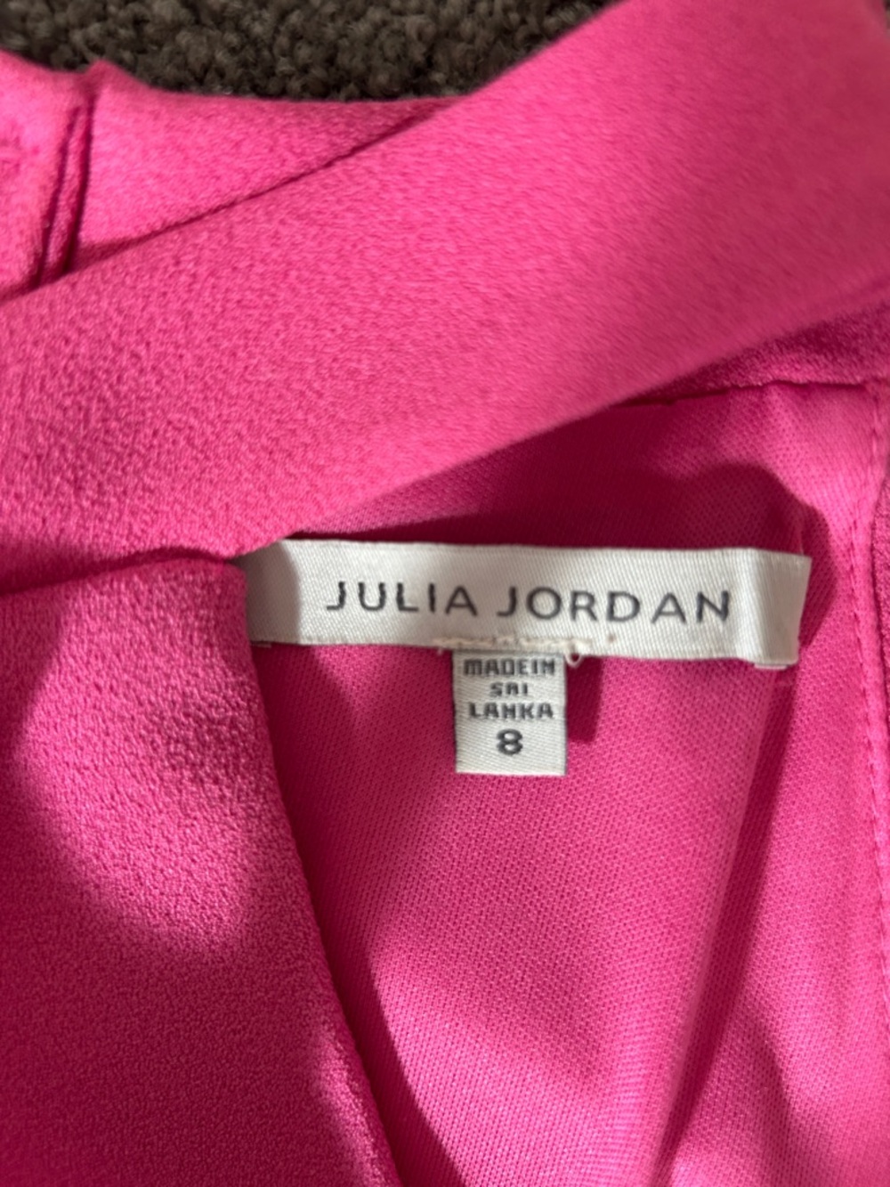 Julia Jordan Hot Barbie Pink Halter Neck Sleeveless Jumpsuit, Size 8 - Picture 5 of 7